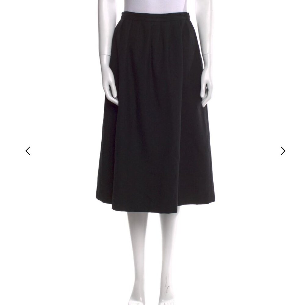 SAKS FIFTH AVENUE Intuition Midi Wool Knit Gathered Skirt